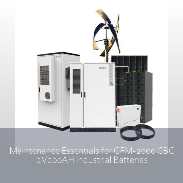 Maintenance Essentials for GFM-2000 CBC 2V200AH Industrial Batteries